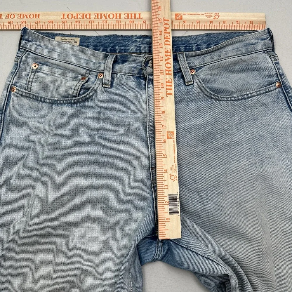 Levi's 568 Big E Premium Loose Straight Jeans Men 34x30 Cotton Light Blue Denim